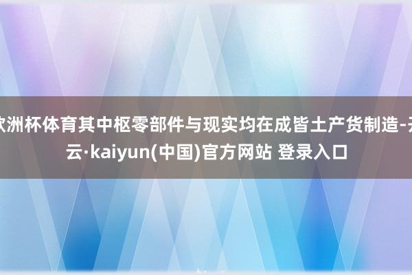欧洲杯体育其中枢零部件与现实均在成皆土产货制造-开云·kaiyun(中国)官方网站 登录入口