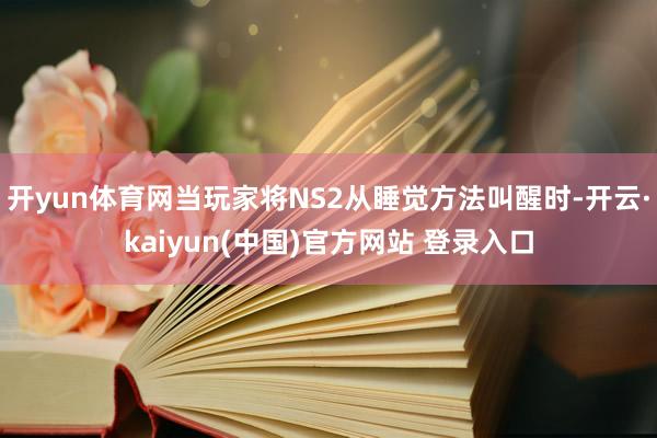 开yun体育网当玩家将NS2从睡觉方法叫醒时-开云·kaiyun(中国)官方网站 登录入口