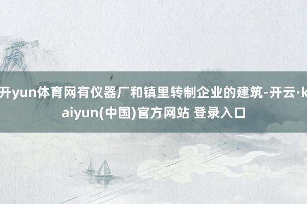 开yun体育网有仪器厂和镇里转制企业的建筑-开云·kaiyun(中国)官方网站 登录入口