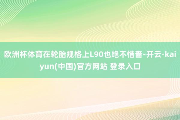 欧洲杯体育在轮胎规格上L90也绝不惜啬-开云·kaiyun(中国)官方网站 登录入口