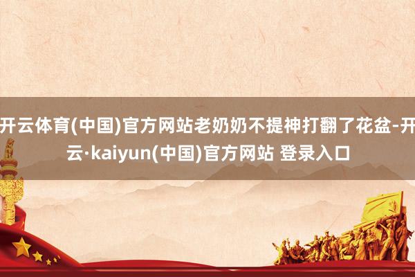 开云体育(中国)官方网站老奶奶不提神打翻了花盆-开云·kaiyun(中国)官方网站 登录入口