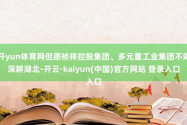 开yun体育网但愿祯祥控股集团、多元重工业集团不竭深耕湖北-开云·kaiyun(中国)官方网站 登录入口